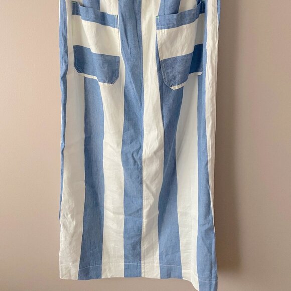 The Colette Linen Blend Maxi Skirt by Maeve Anthropologie Blue Stripe size XL - Picture 12 of 12